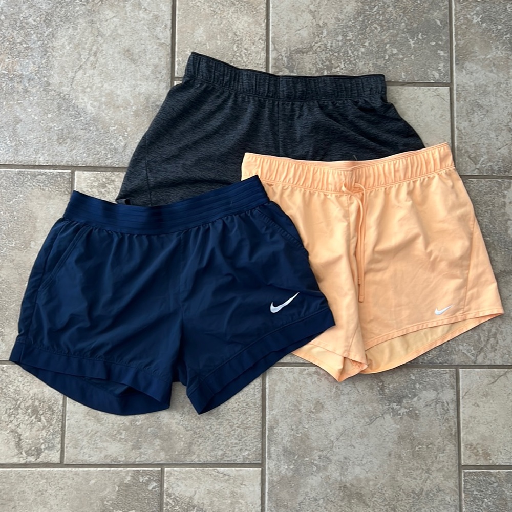 3 pair of Nike Dri-fit shorts - women’s size medium- in perfect condition!